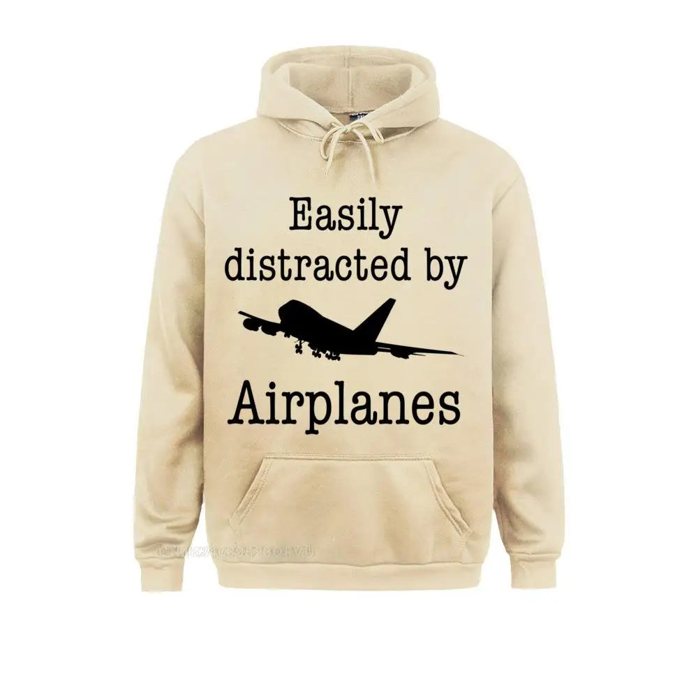 Easily Distracted By Airplanes Hoodie