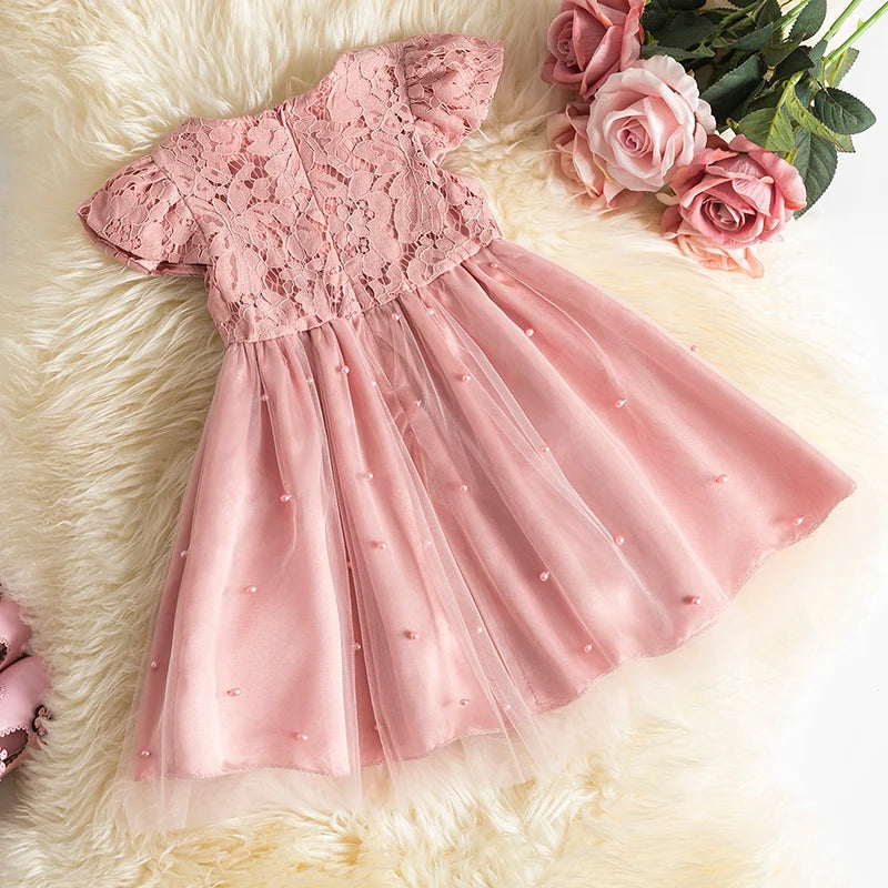 Lace Pink Tutu Party Dress