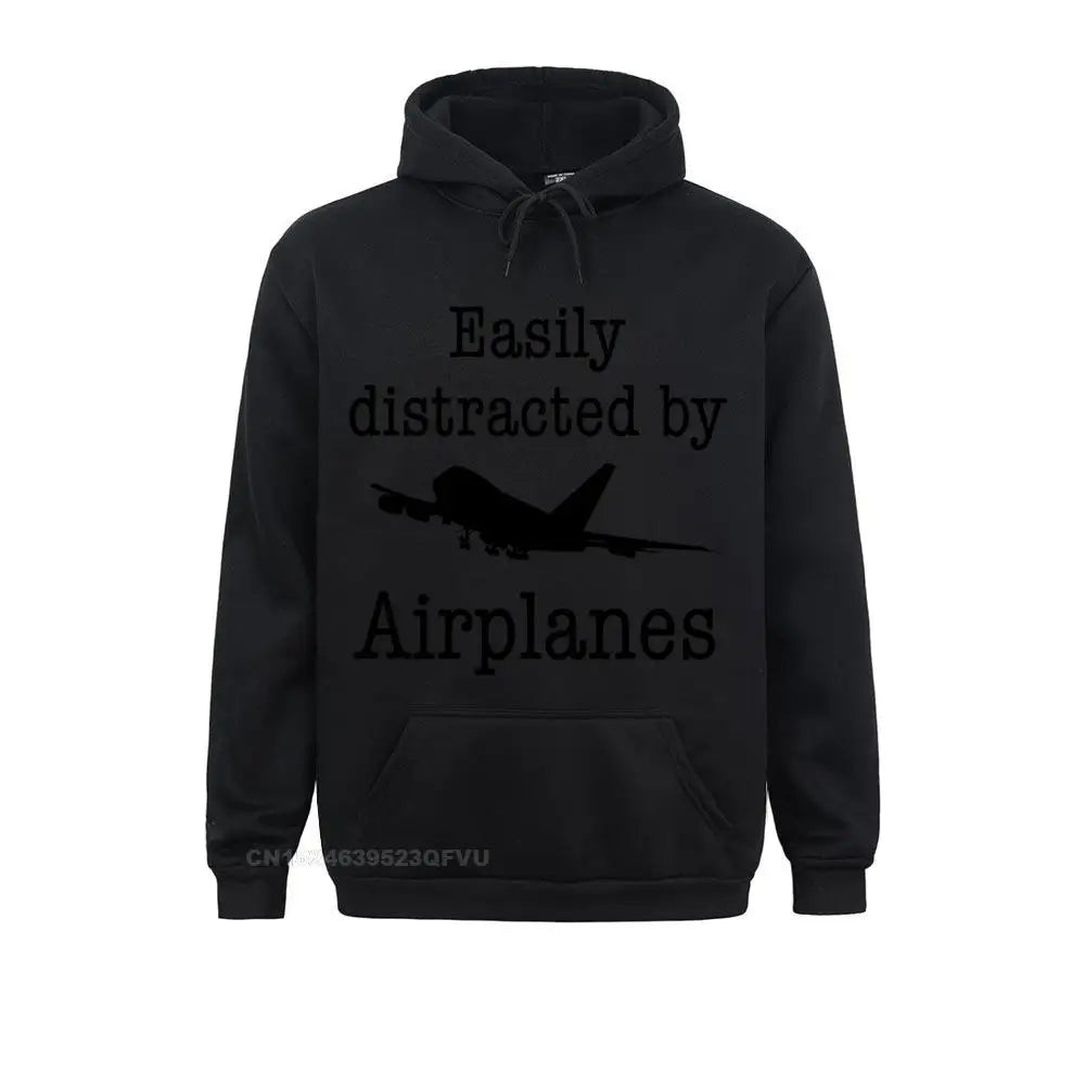 Easily Distracted By Airplanes Hoodie