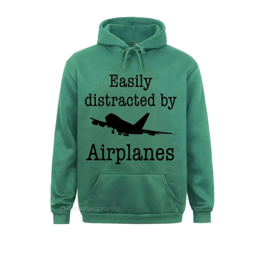 Easily Distracted By Airplanes Hoodie