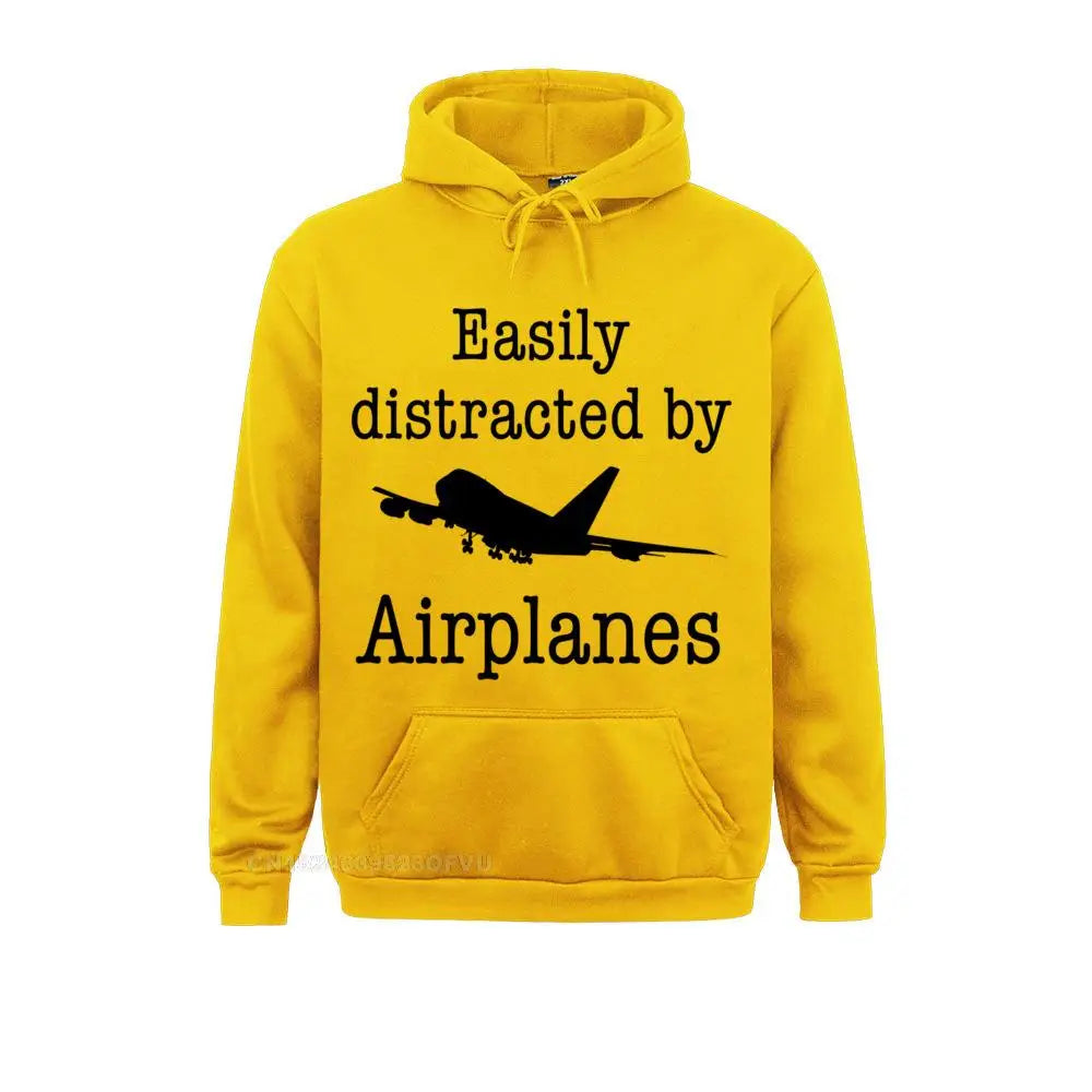 Easily Distracted By Airplanes Hoodie