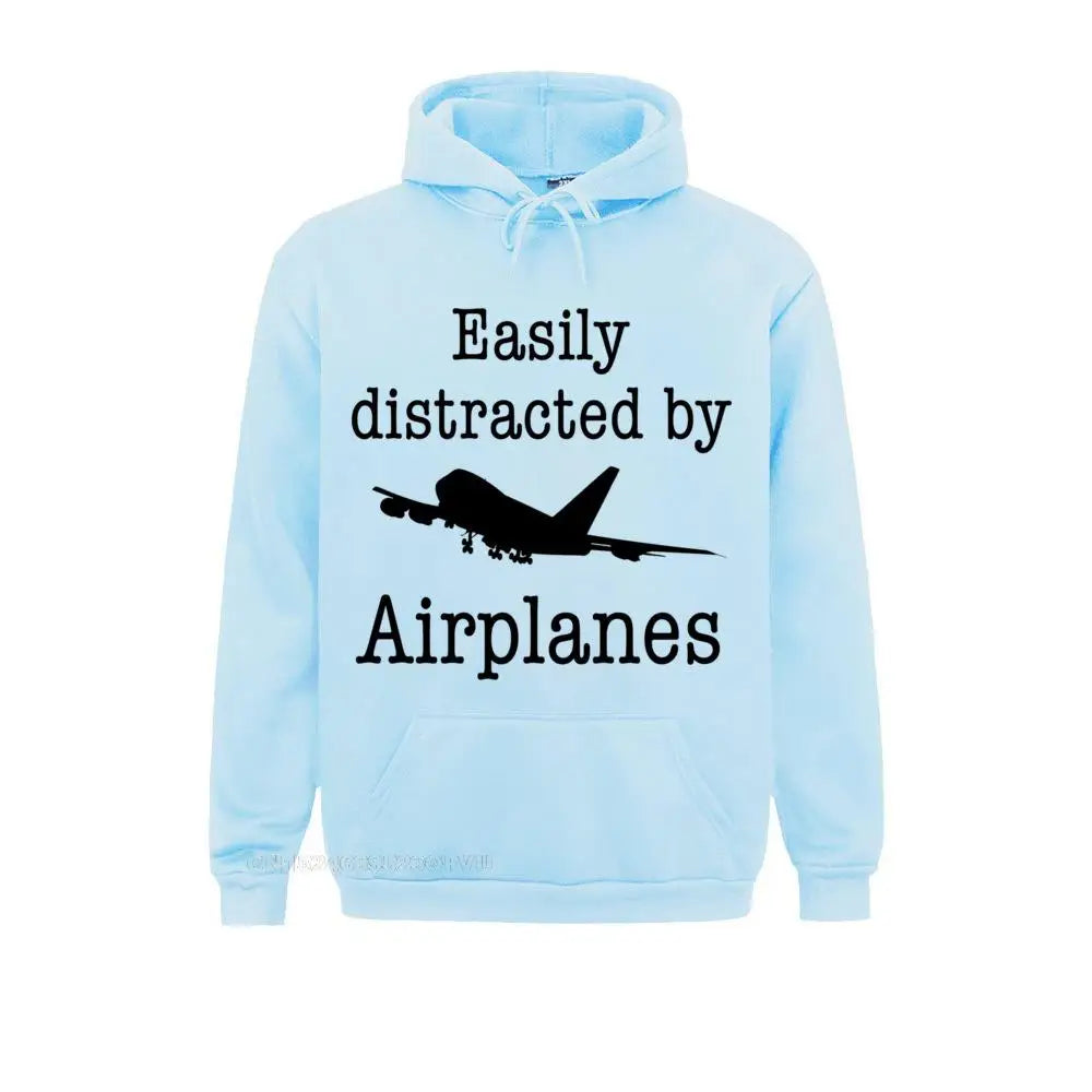 Easily Distracted By Airplanes Hoodie