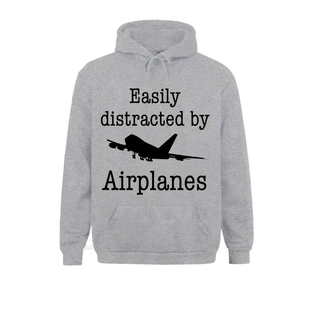 Easily Distracted By Airplanes Hoodie