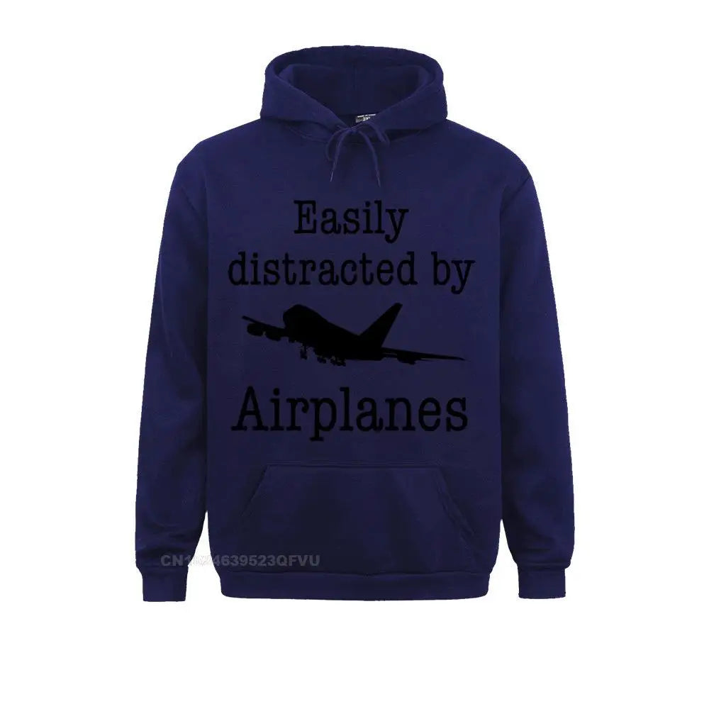 Easily Distracted By Airplanes Hoodie