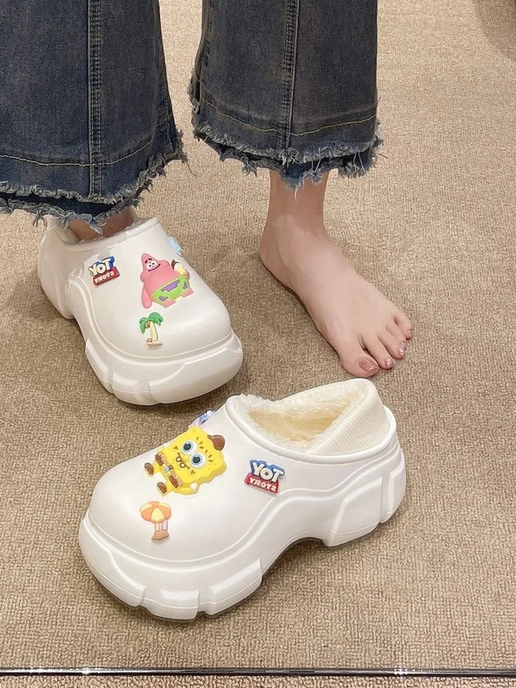 SpongeBob SquarePants Waterproof Cotton Lined Slippers