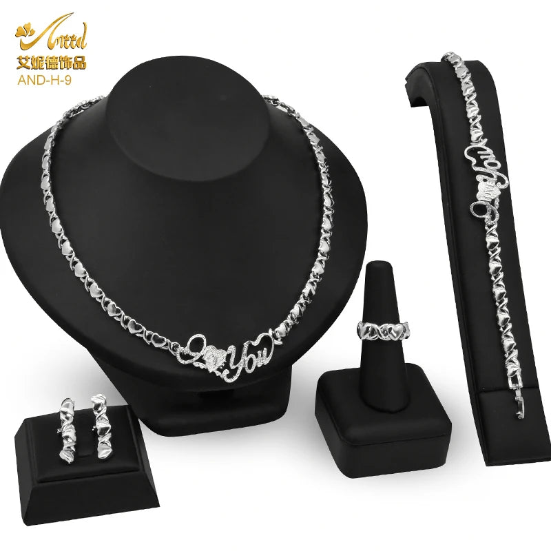 Costume Jewelry Set- Necklace Bracelets Earrings