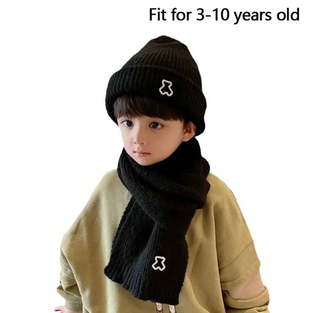 Kids Windproof Hat & Scarf Set