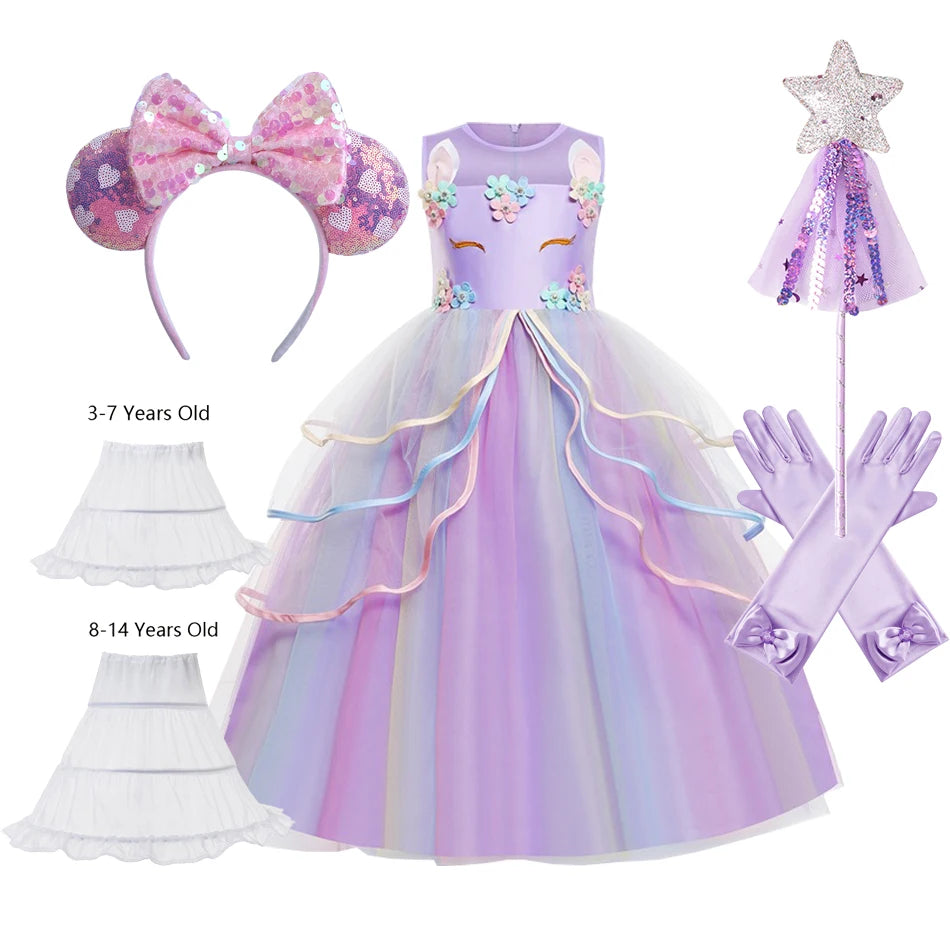 Princess Birthday Unicorn Party Dress