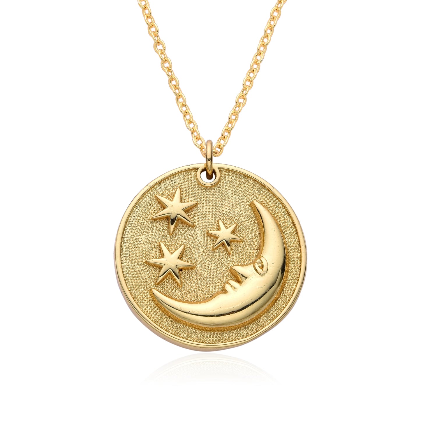 Moon Start Cupid's Arrow Coin Pendant