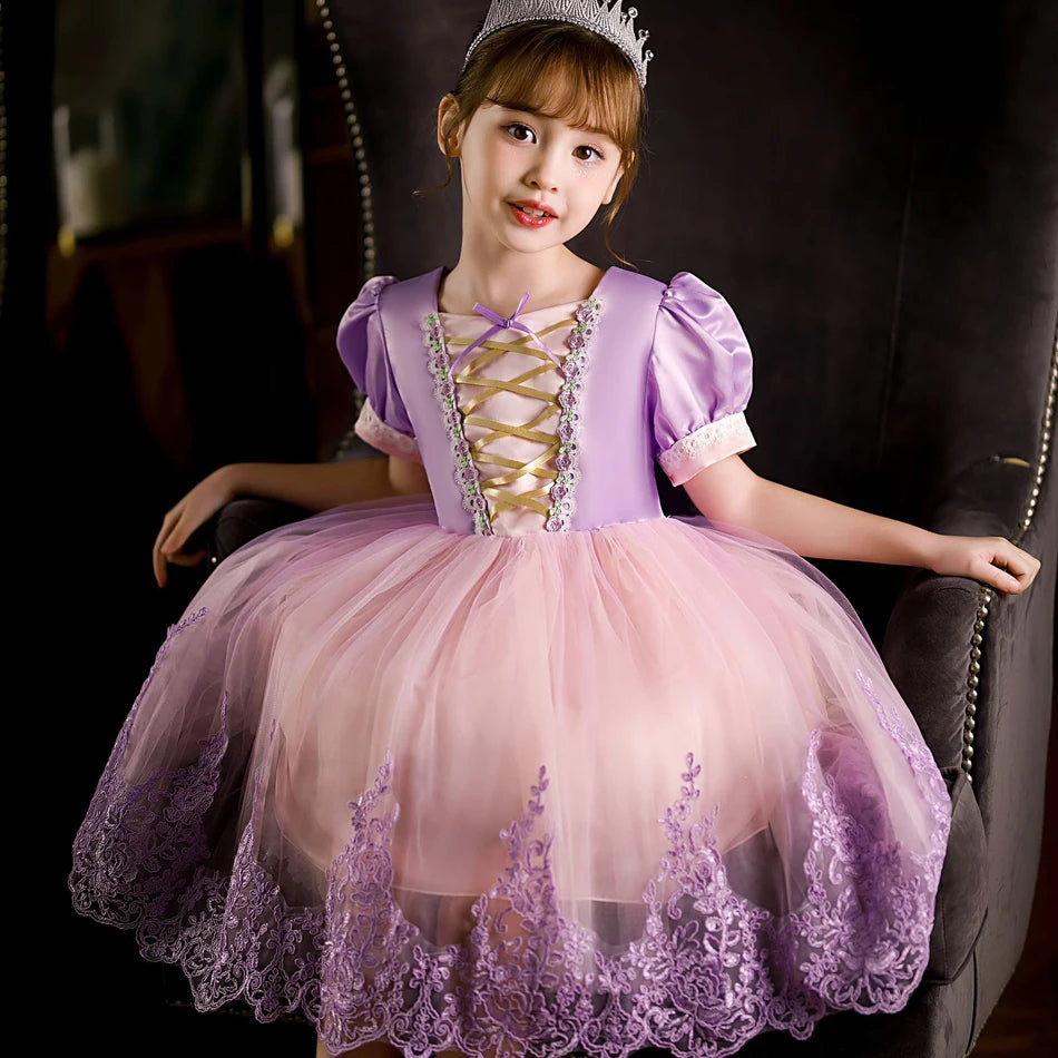 Princess Rapunzel Sequin Costume Dress 1-6T