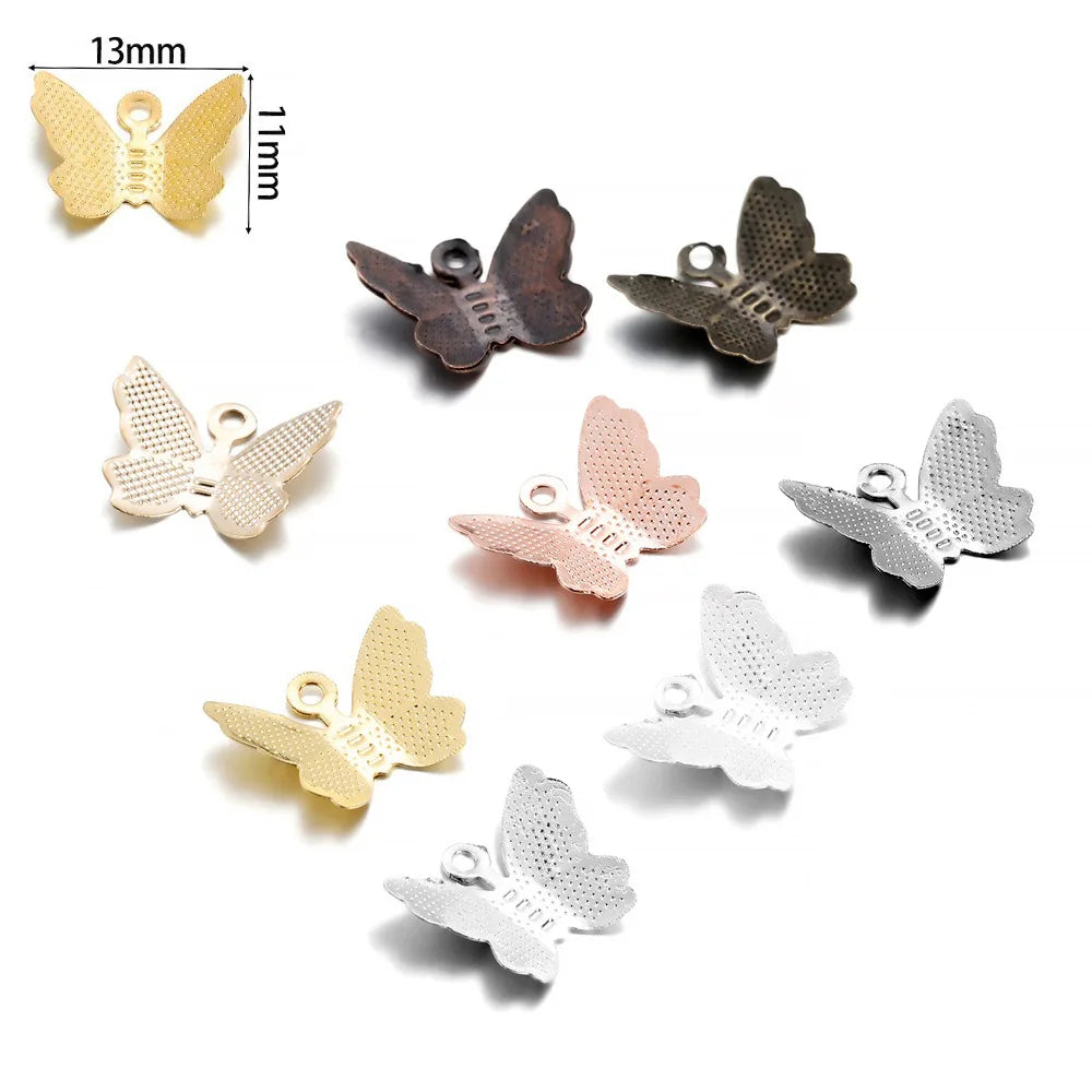 100 PCS  Butterfly Jewelry Accessories for  Necklaces, Pendants, Bracelets & Earrings