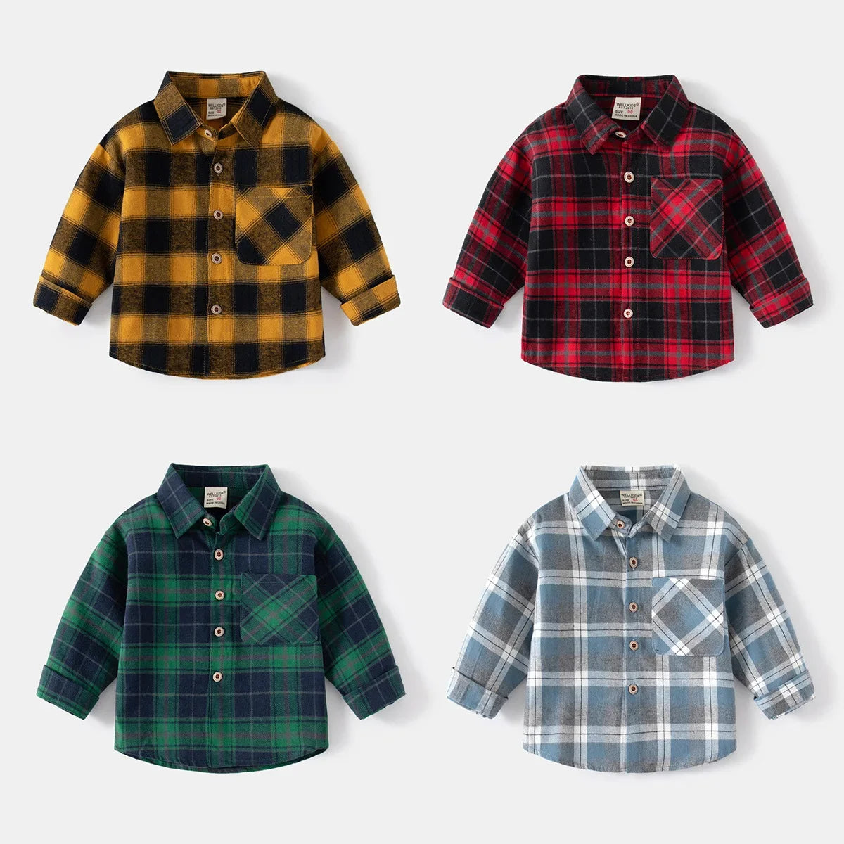 Children  Vintage Plaid Cotton Shirt