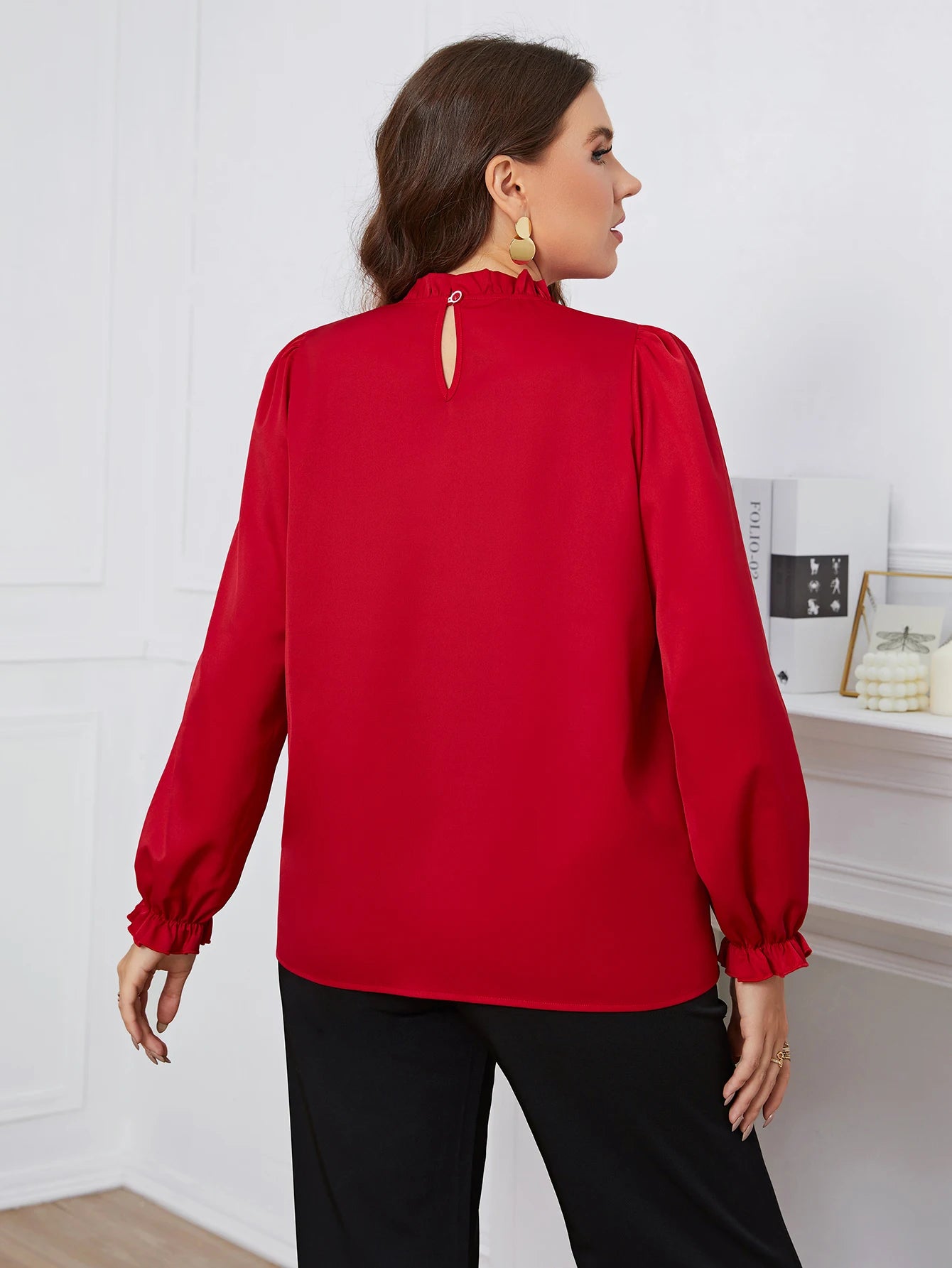 Trendy Long Sleeve Blouse Top