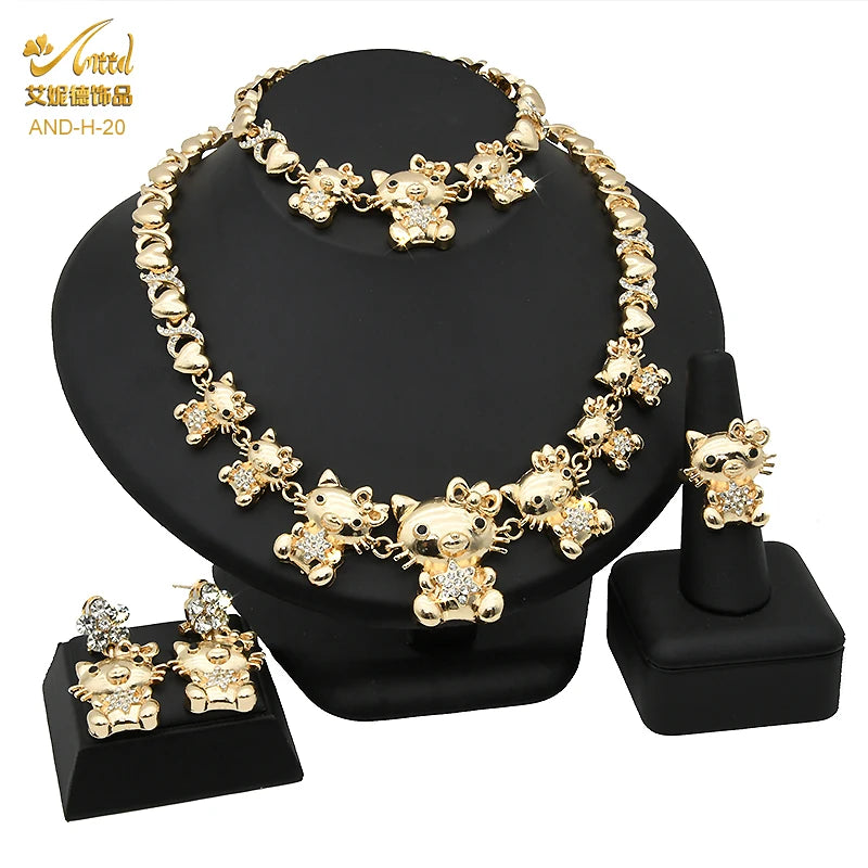 Costume Jewelry Set- Necklace Bracelets Earrings