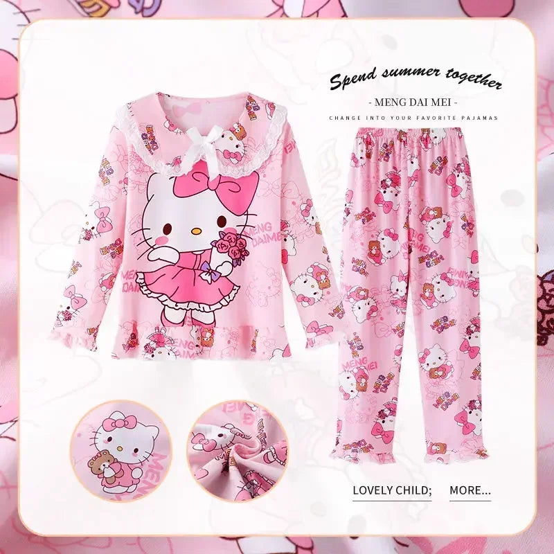 Hello Kitty Anime Sanrio Kawaii  Shirt Pants Pajamas