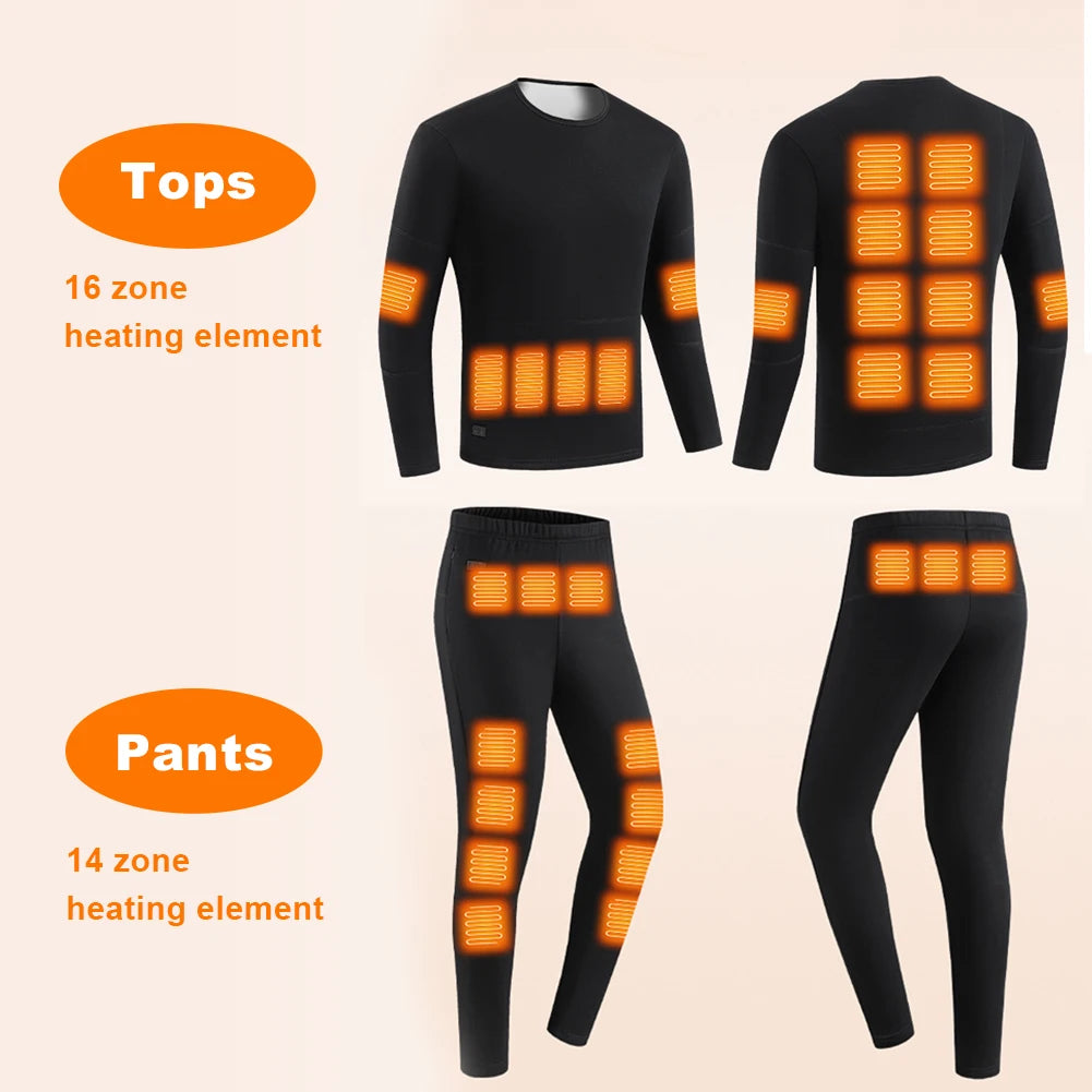 Unisex Heated Thermal Set