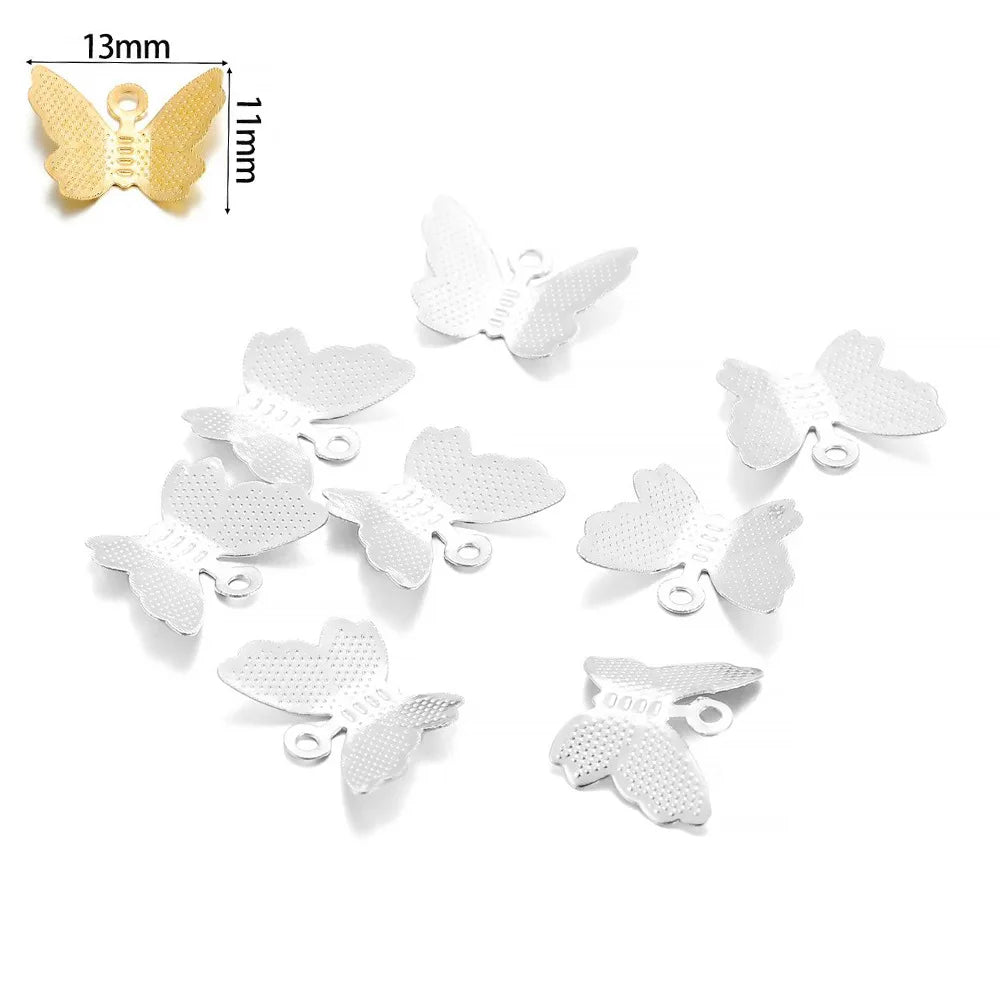 100 PCS  Butterfly Jewelry Accessories for  Necklaces, Pendants, Bracelets & Earrings