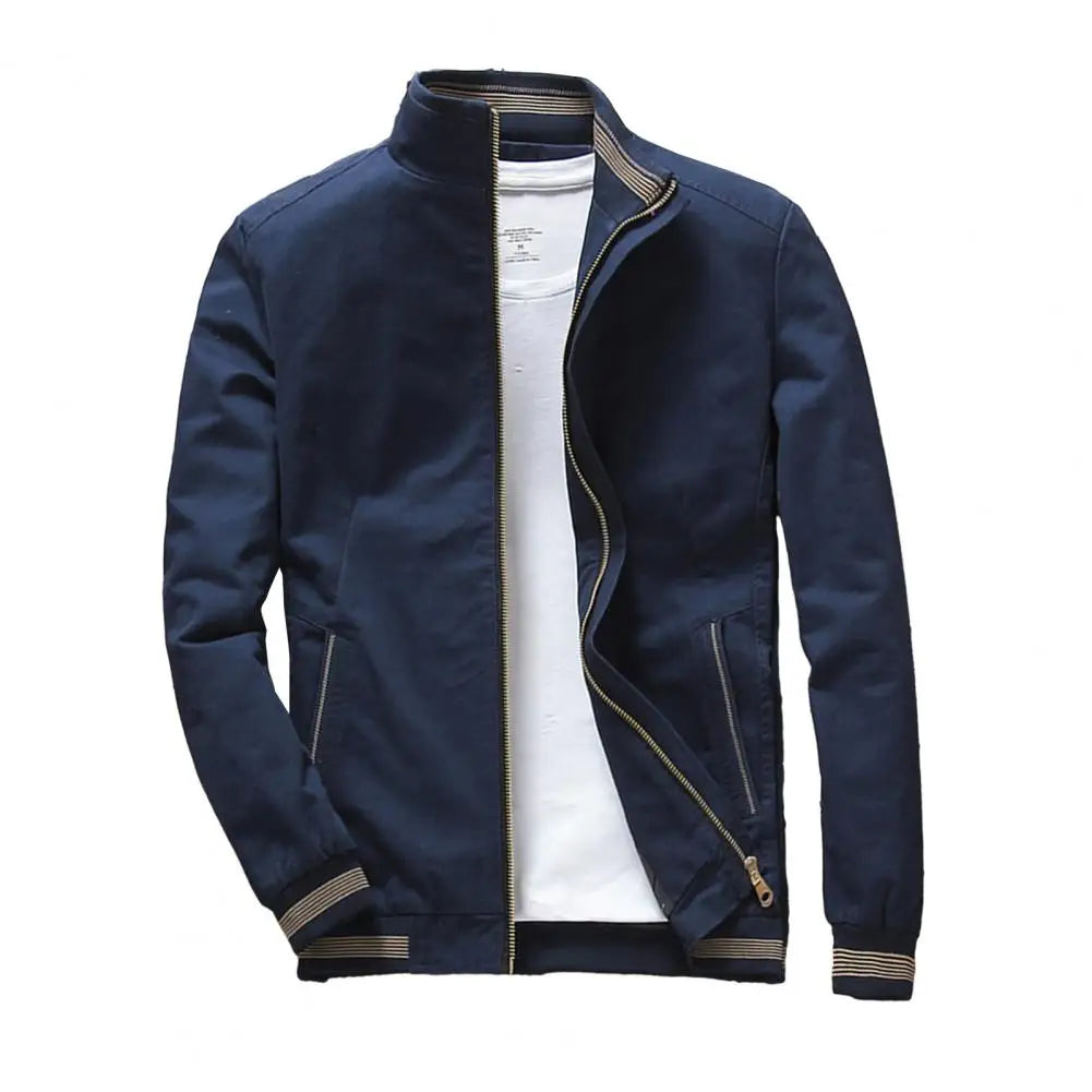 Men Stand Collar Spring Jacket