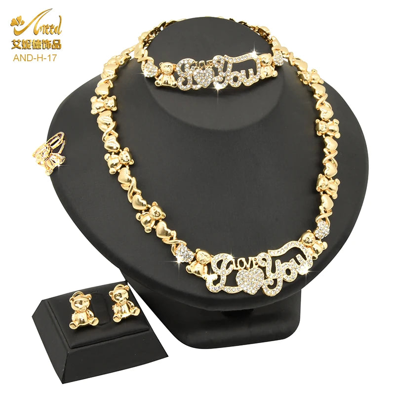 Costume Jewelry Set- Necklace Bracelets Earrings