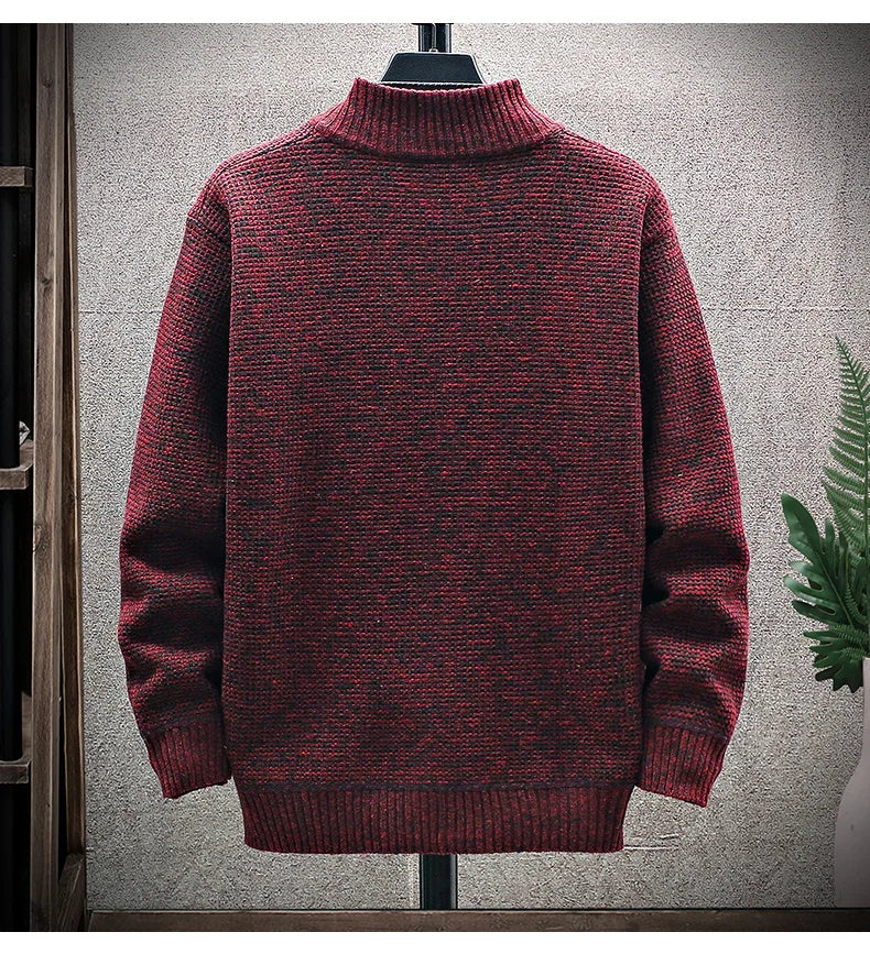 Men's Casual Standing Collar Sweater Jacket