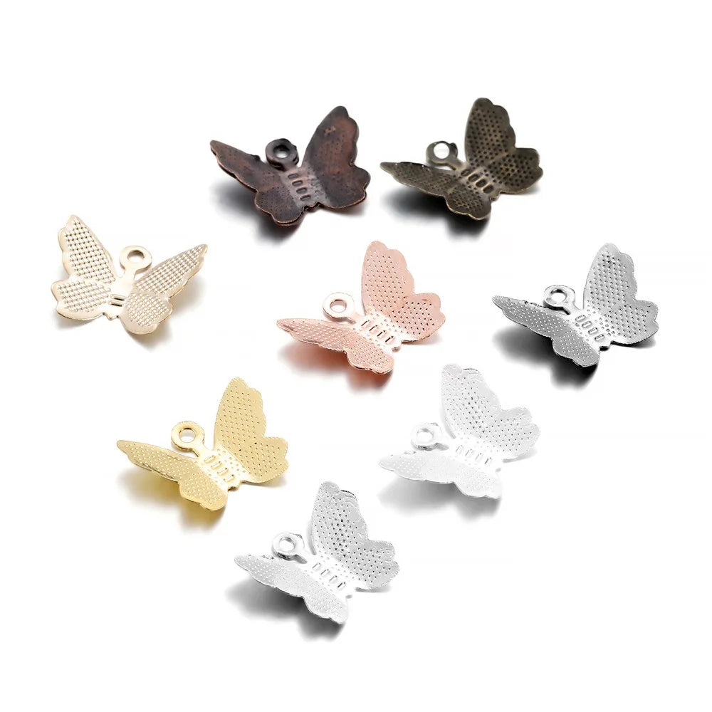 100 PCS  Butterfly Jewelry Accessories for  Necklaces, Pendants, Bracelets & Earrings