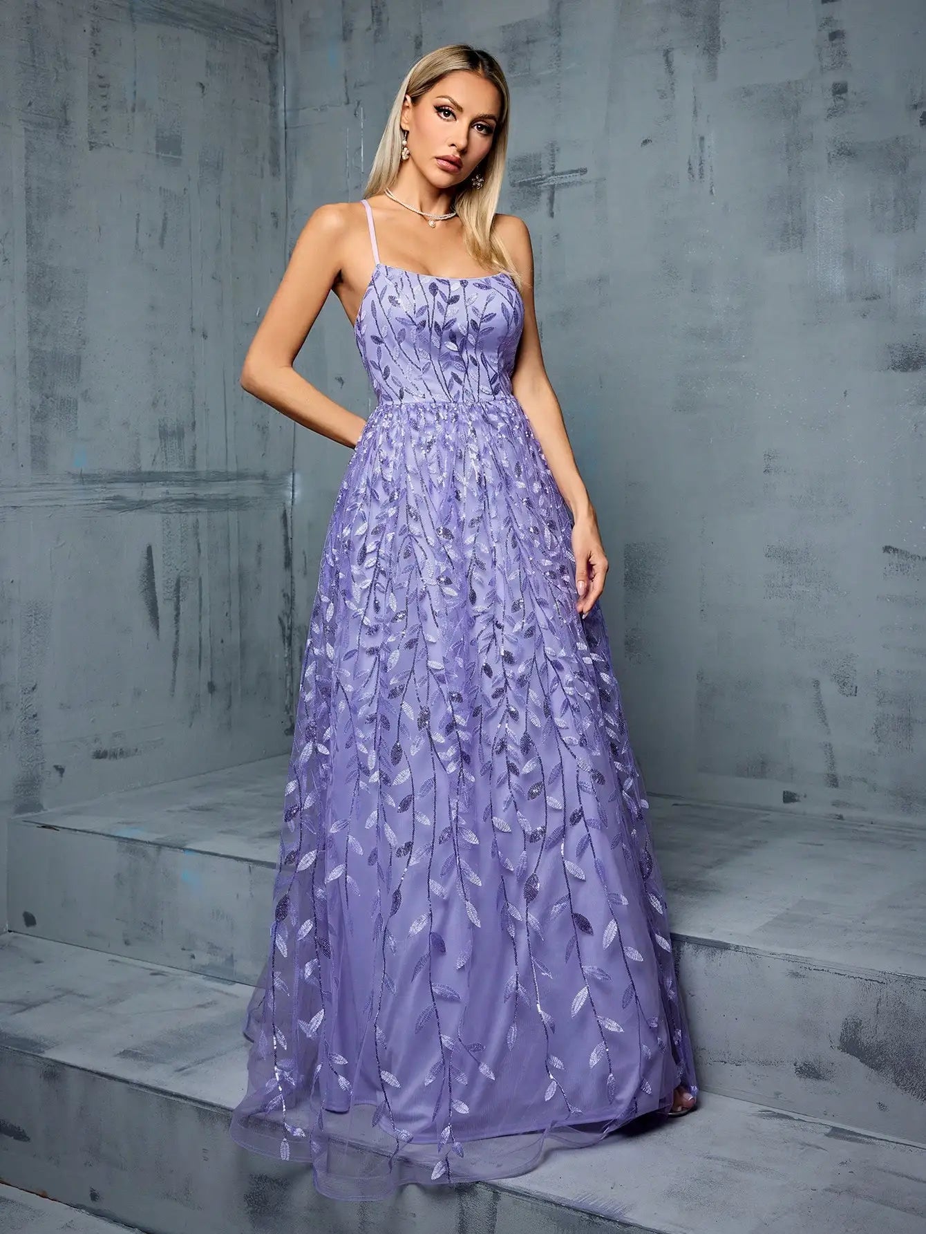 Halter Sequin Elegant Long Evening Gown