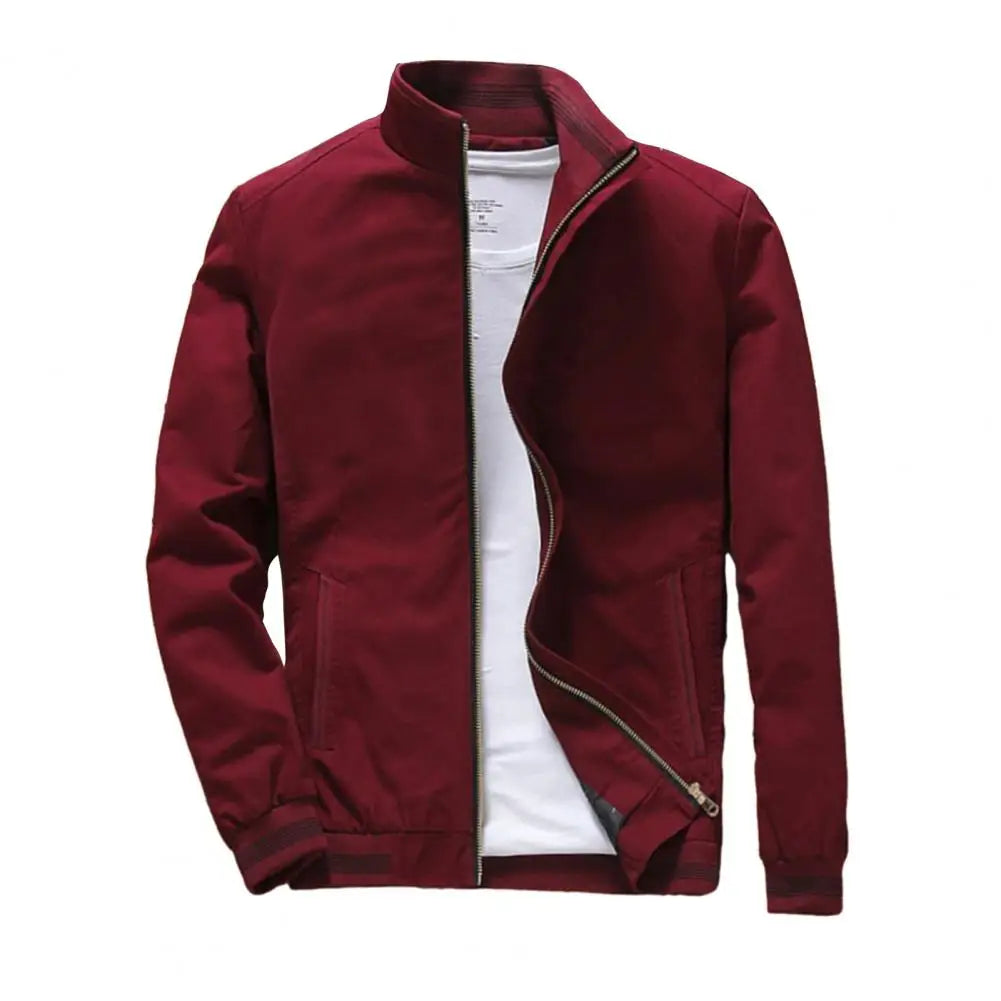 Men Stand Collar Spring Jacket