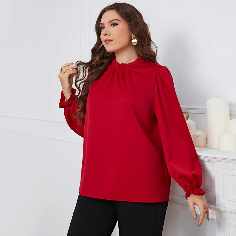 Trendy Long Sleeve Blouse Top