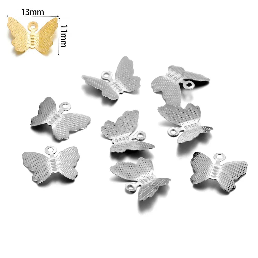 100 PCS  Butterfly Jewelry Accessories for  Necklaces, Pendants, Bracelets & Earrings