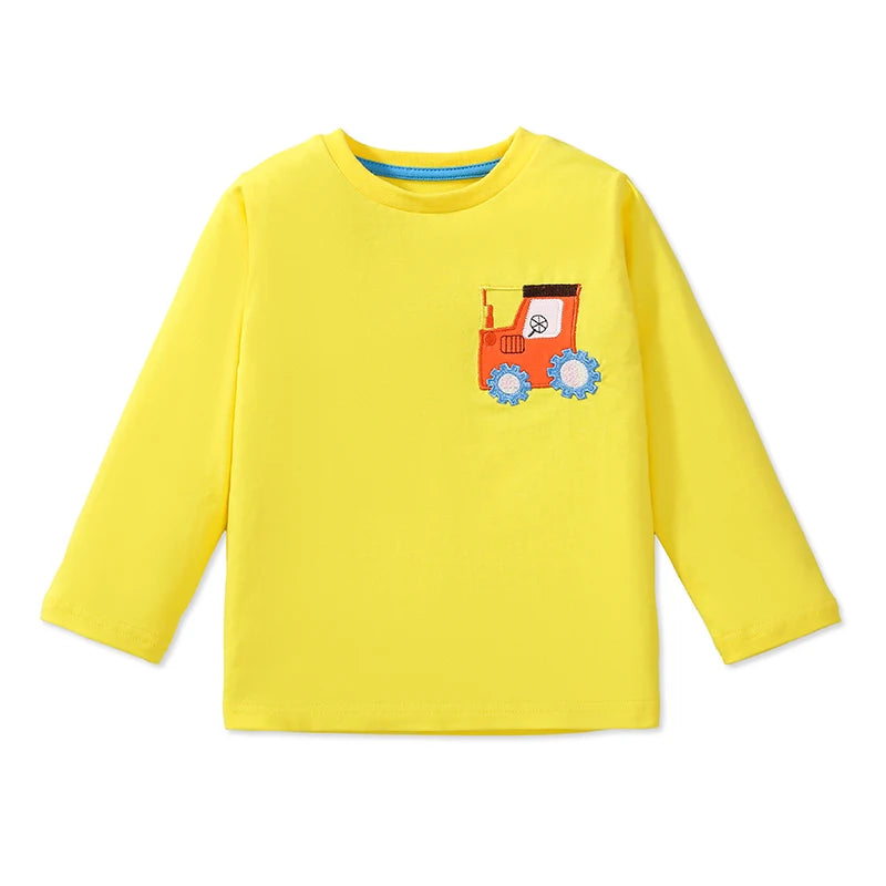 Tops Embroidery Car T-Shirts for Boys