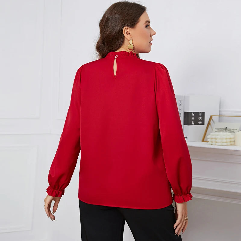 Trendy Long Sleeve Blouse Top