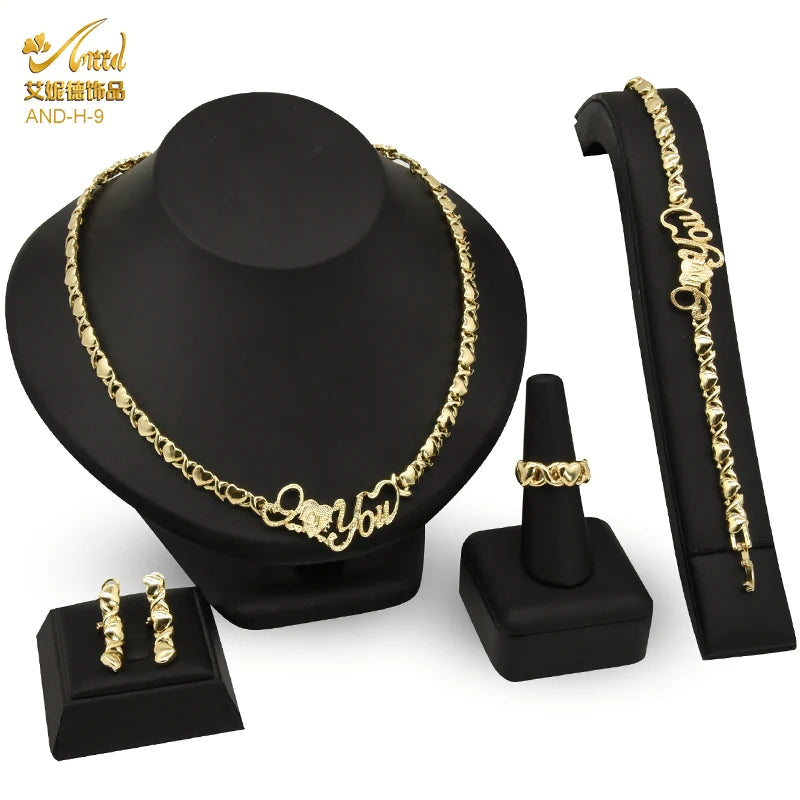 Costume Jewelry Set- Necklace Bracelets Earrings