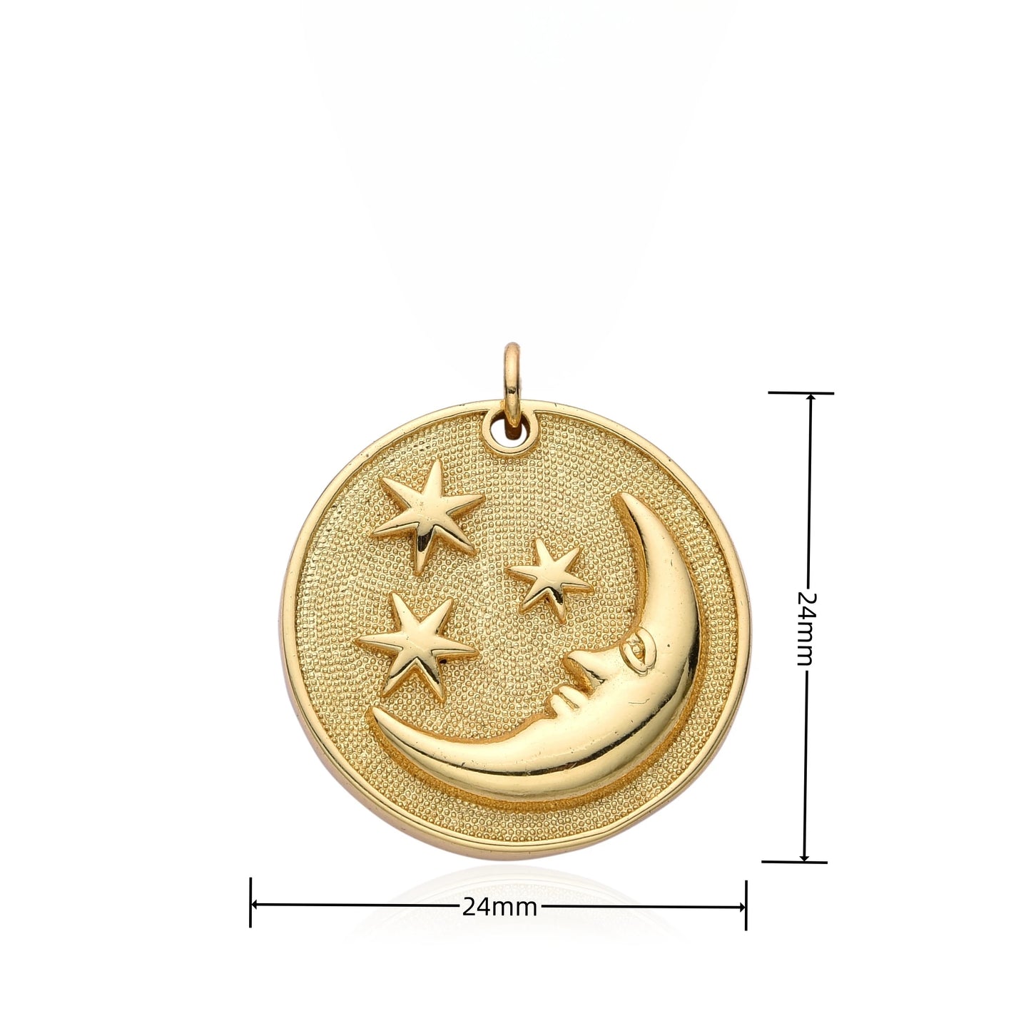 Moon Start Cupid's Arrow Coin Pendant