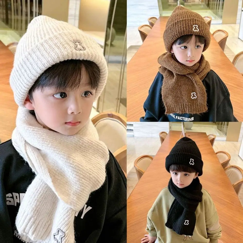 Kids Windproof Hat & Scarf Set