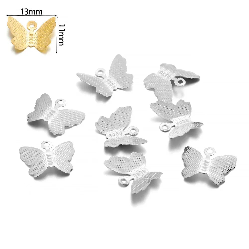 100 PCS  Butterfly Jewelry Accessories for  Necklaces, Pendants, Bracelets & Earrings