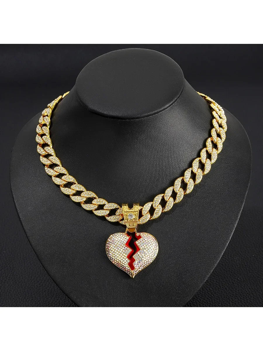 Broken Heart Pendant Necklace