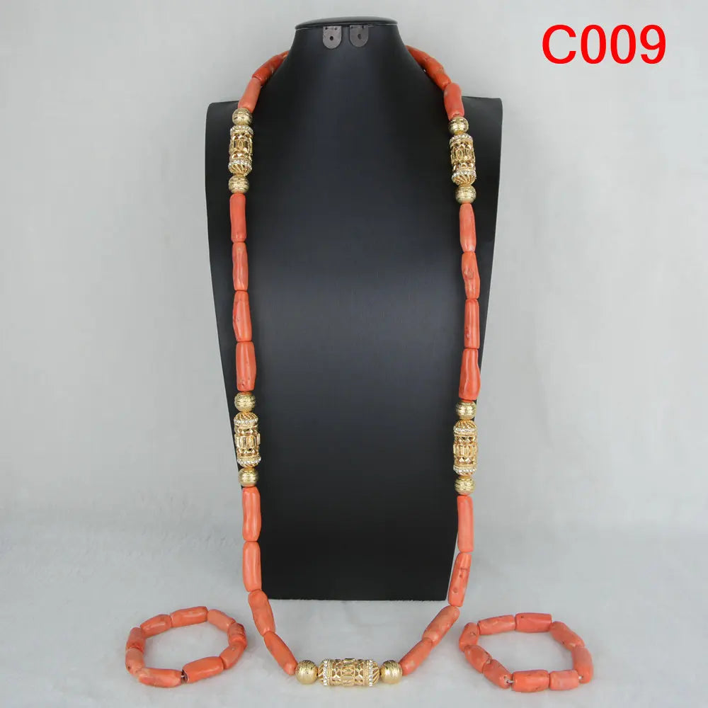 Coral Beads Jewelry Set