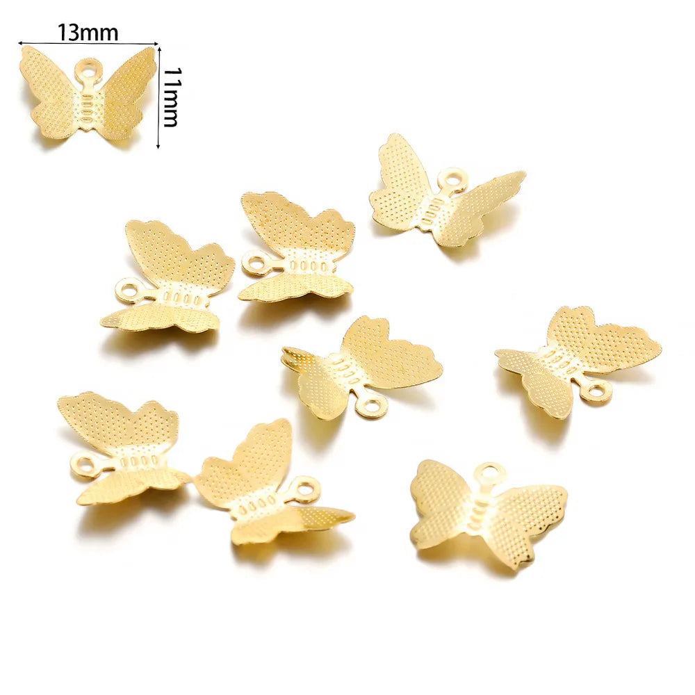 100 PCS  Butterfly Jewelry Accessories for  Necklaces, Pendants, Bracelets & Earrings