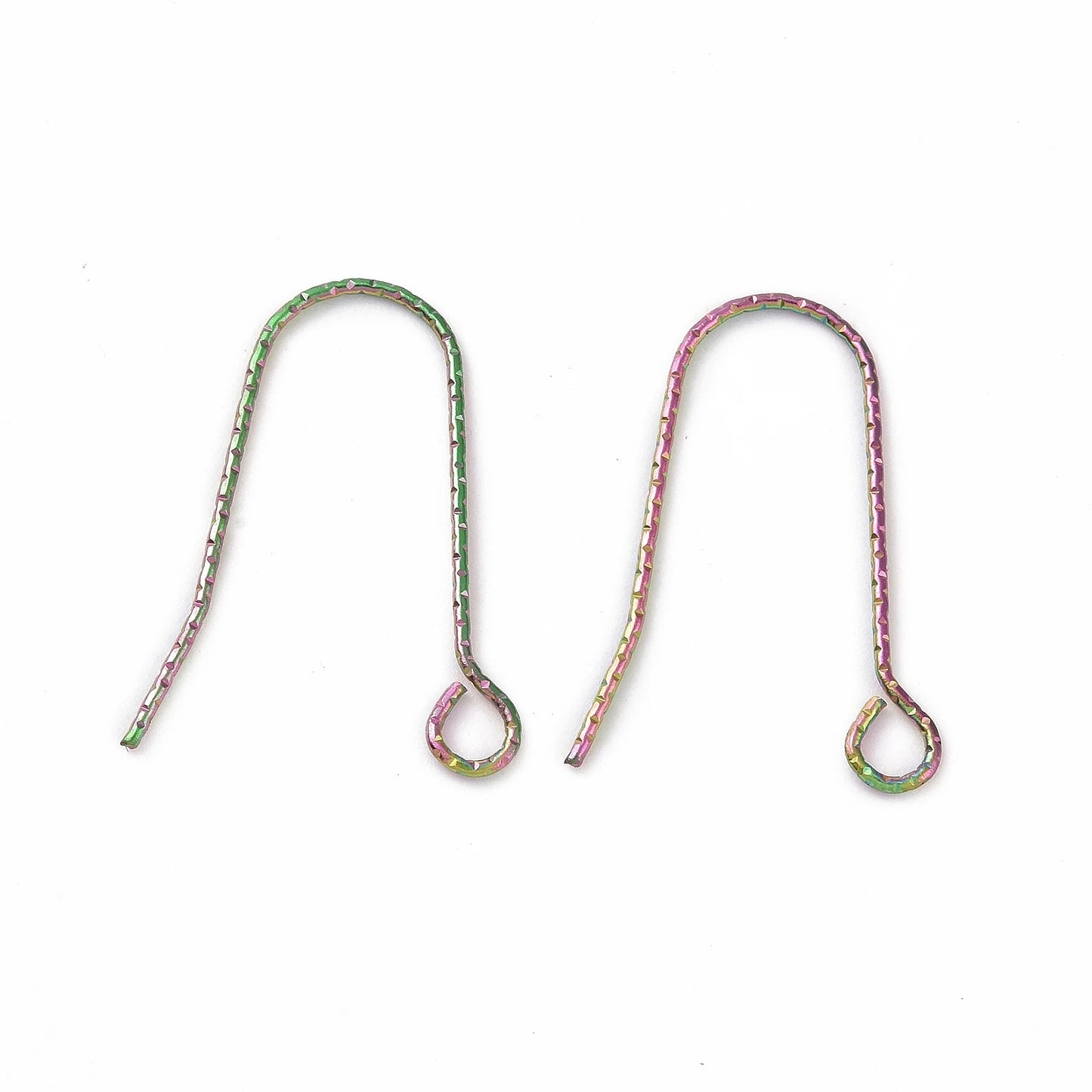 100pcs Stainless Steel Earring Hooks with Horizontal Loop