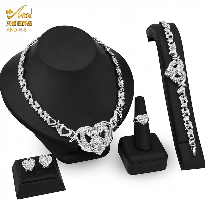 Costume Jewelry Set- Necklace Bracelets Earrings