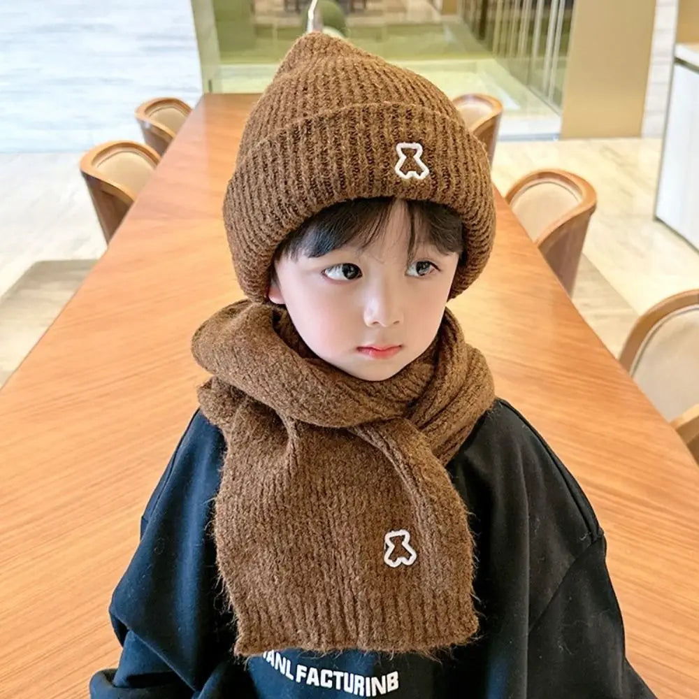 Kids Windproof Hat & Scarf Set