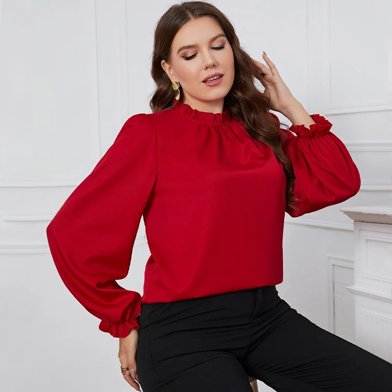 Trendy Long Sleeve Blouse Top