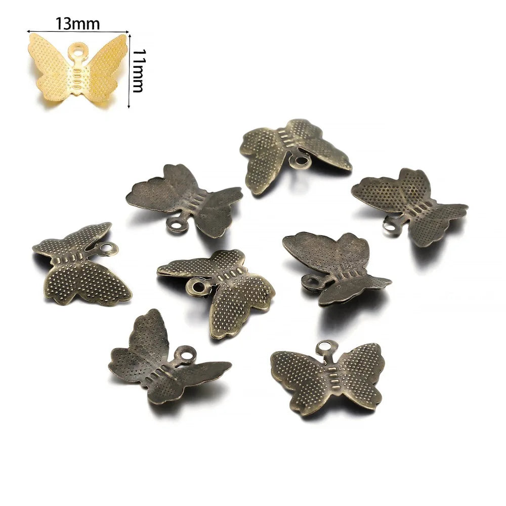 100 PCS  Butterfly Jewelry Accessories for  Necklaces, Pendants, Bracelets & Earrings