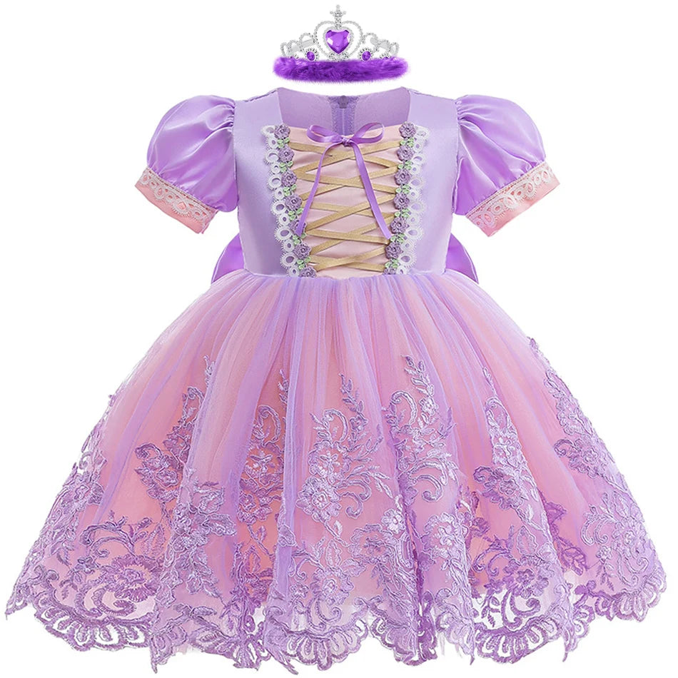 Princess Rapunzel Sequin Costume Dress 1-6T