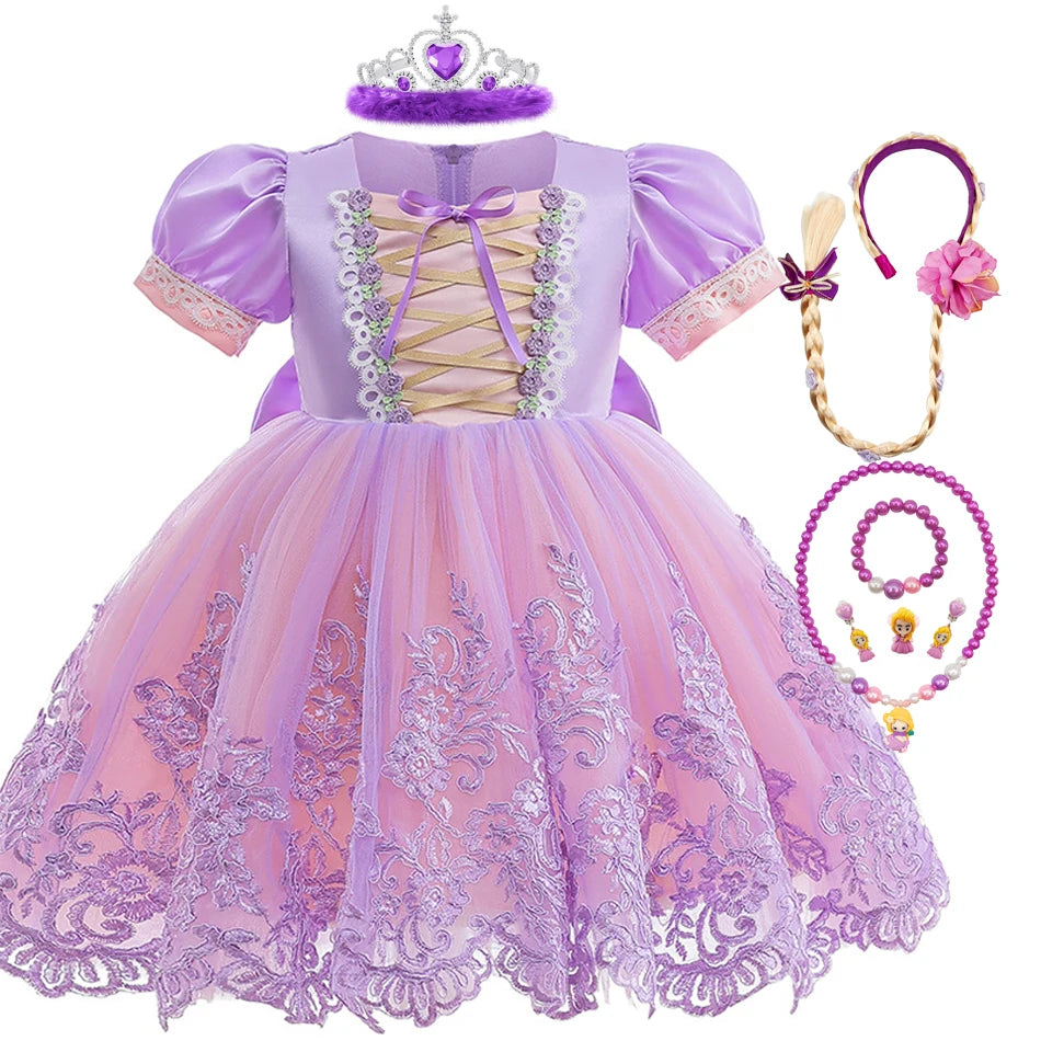 Princess Rapunzel Sequin Costume Dress 1-6T