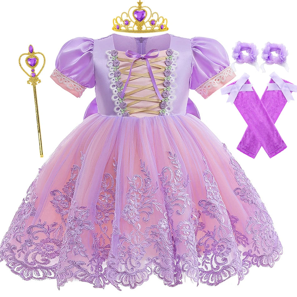 Princess Rapunzel Sequin Costume Dress 1-6T