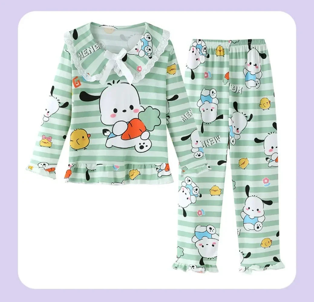 Hello Kitty Anime Sanrio Kawaii  Shirt Pants Pajamas