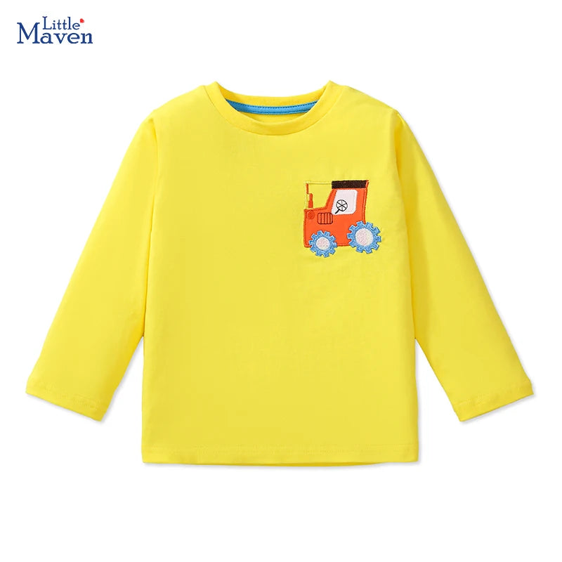 Tops Embroidery Car T-Shirts for Boys