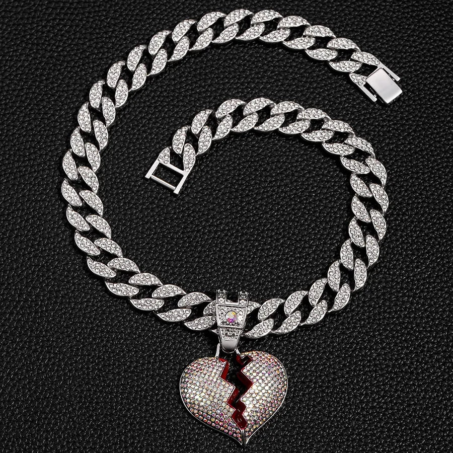 Broken Heart Pendant Necklace