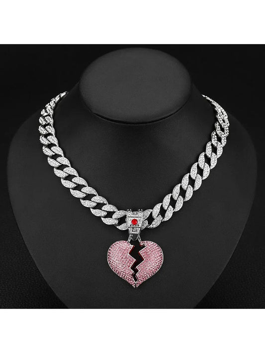 Broken Heart Pendant Necklace